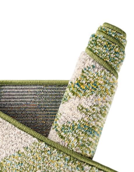 Green 5' 3 x 5' 3 Haerfest Square Area Rug Abstract Super Colorful Modern Vivid Carpet for Unique Interior Design Room Decorating for Sale at Rug Engine