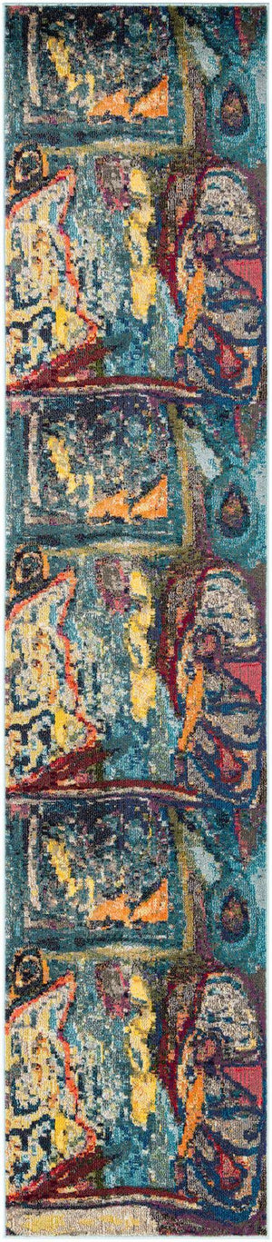 Multicolor 2' 7 x 12' Haerfest Runner Area Rug Abstract Super Colorful Modern Vivid Carpet for Unique Interior Design Room Decorating for Sale at Rug Engine