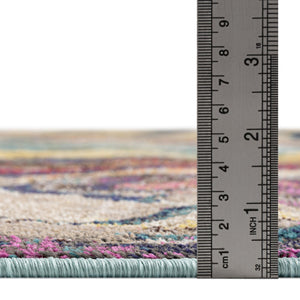 Multicolor 2' 2 x 3' 1 Haerfest Oval Area Rug Abstract Super Colorful Modern Vivid Carpet for Unique Interior Design Room Decorating for Sale at Rug Engine