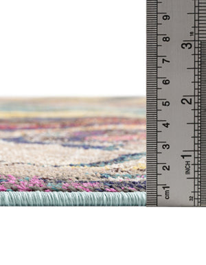 Multicolor 5' 3 x 5' 3 Haerfest Square Area Rug Abstract Super Colorful Modern Vivid Carpet for Unique Interior Design Room Decorating for Sale at Rug Engine