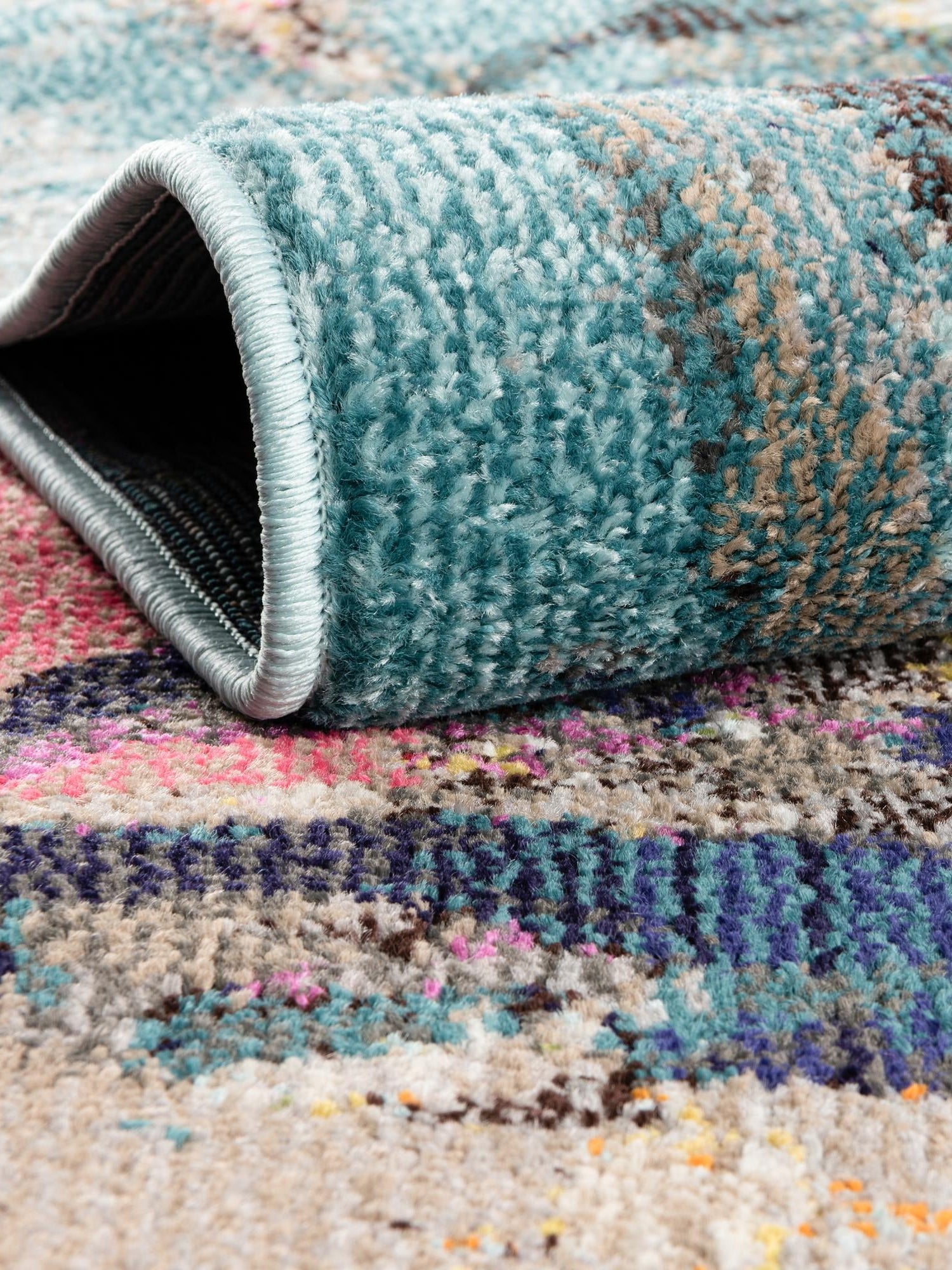 Multicolor 5' 3 x 5' 3 Haerfest Square Area Rug Abstract Super Colorful Modern Vivid Carpet for Unique Interior Design Room Decorating for Sale at Rug Engine