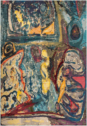 Multicolor 7' 10 x 11' Haerfest Rectangle Area Rug Abstract Super Colorful Modern Vivid Carpet for Unique Interior Design Room Decorating for Sale at Rug Engine
