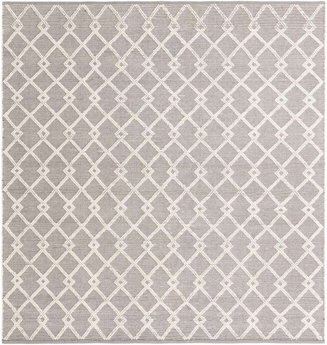 Gray Manor 8' x 8' Jill Zarin Dorset Square Area Rug Premium Wool & Cotton Blend All Natural Pile Carpet for Bedrooms, Offices, Living Rooms, Dorms for Sale at Rug Engine