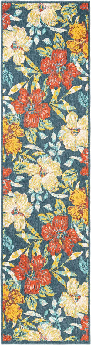 Multicolor 2' 7 x 10' Outdoor Coastal Runner Area Rug Weather Resistant for Patio, Deck, Terrace, Balcony, Porch 100% Polypropylene Coastal Decor Carpet for Sale at Rug Engine