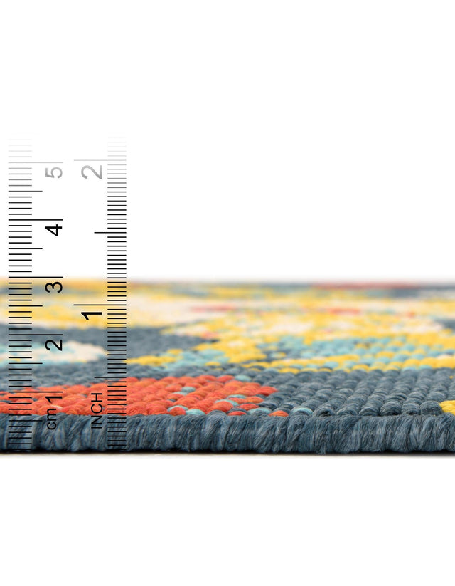 Multicolor 2' x 3' 1 Outdoor Coastal Oval Area Rug Weather Resistant for Patio, Deck, Terrace, Balcony, Porch 100% Polypropylene Coastal Decor Carpet for Sale at Rug Engine