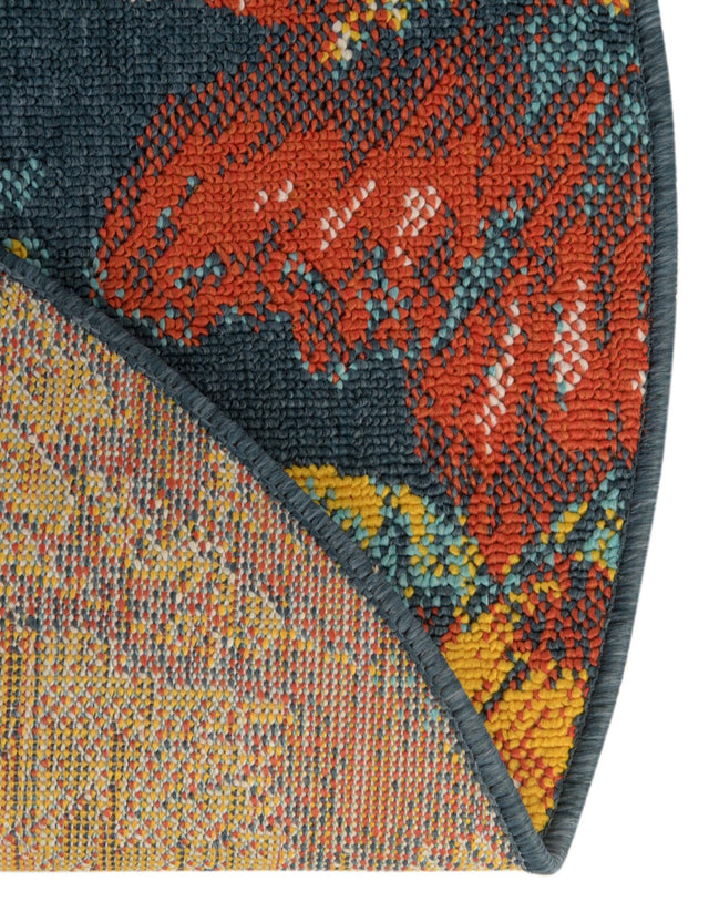 Multicolor 4' 1 x 6' 1 Outdoor Coastal Oval Area Rug Weather Resistant for Patio, Deck, Terrace, Balcony, Porch 100% Polypropylene Coastal Decor Carpet for Sale at Rug Engine