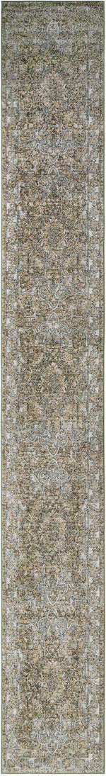 Green 2' 7 x 19' 8 Isabella Runner Area Rug Polypropylene & Polyester Traditional Elegant Carpet for Living Rooms, Dining, Office, Dorms for Sale at Rug Engine