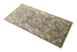 Green 2' x 4' 1 Isabella Runner Area Rug Polypropylene & Polyester Traditional Elegant Carpet for Living Rooms, Dining, Office, Dorms for Sale at Rug Engine