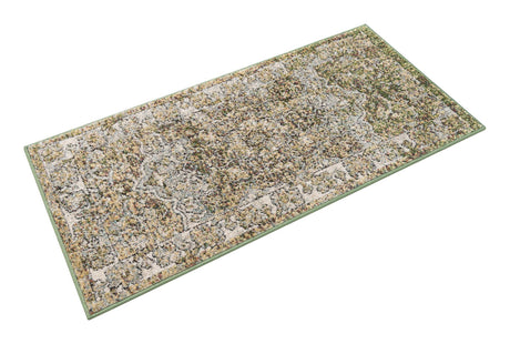 Green 2' x 4' 1 Isabella Runner Area Rug Polypropylene & Polyester Traditional Elegant Carpet for Living Rooms, Dining, Office, Dorms for Sale at Rug Engine