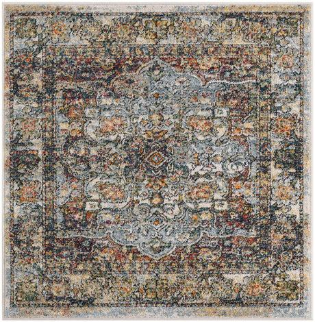 Ivory 3' 3 x 3' 3 Isabella Square Area Rug Polypropylene & Polyester Traditional Elegant Carpet for Living Rooms, Dining, Office, Dorms for Sale at Rug Engine