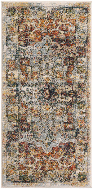 Ivory 2' x 4' 1 Isabella Runner Area Rug Polypropylene & Polyester Traditional Elegant Carpet for Living Rooms, Dining, Office, Dorms for Sale at Rug Engine