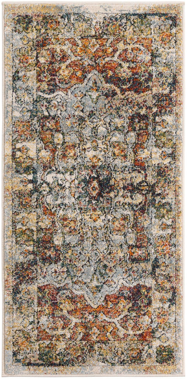 Ivory 2' x 4' 1 Isabella Runner Area Rug Polypropylene & Polyester Traditional Elegant Carpet for Living Rooms, Dining, Office, Dorms for Sale at Rug Engine
