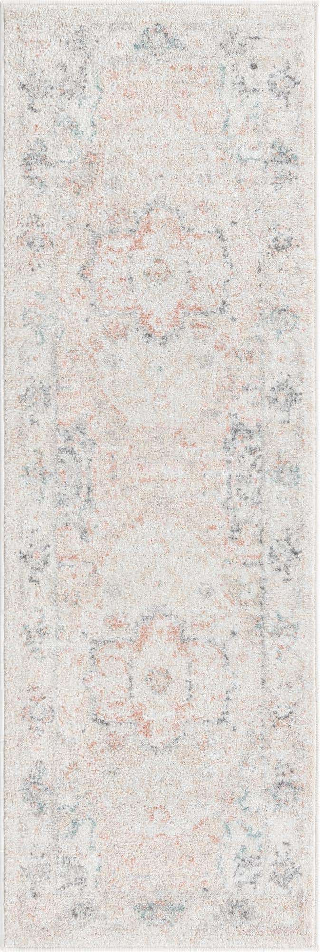 Ivory 2' x 5' 1 Madeline Vintage Runner Area Rug 100% Polypropylene Distressed Traditional Carpet for Classic Interior Home Design for Sale at Rug Engine