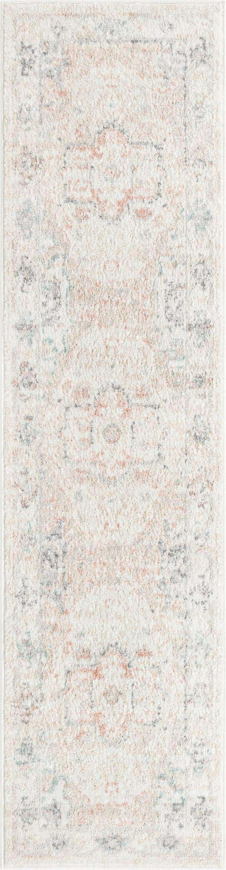 Ivory 2' x 7' 1 Madeline Vintage Runner Area Rug 100% Polypropylene Distressed Traditional Carpet for Classic Interior Home Design for Sale at Rug Engine