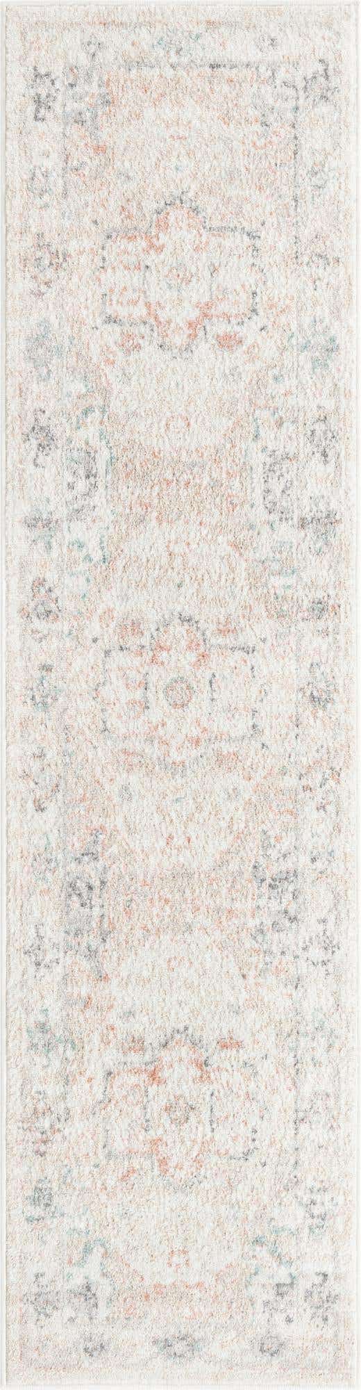 Ivory 2' x 7' 1 Madeline Vintage Runner Area Rug 100% Polypropylene Distressed Traditional Carpet for Classic Interior Home Design for Sale at Rug Engine