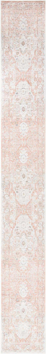 Rose Pink 2' 7 x 19' 8 Madeline Vintage Runner Area Rug 100% Polypropylene Distressed Traditional Carpet for Classic Interior Home Design for Sale at Rug Engine