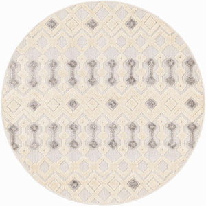 Sandy Beige 4' 1 x 4' 1 Arlo Round Area Rug 100% Polypropylene With Cotton Backing Easy Clean Indoor Living Room Bedroom Dining Office Carpet for Sale at Rug Engine