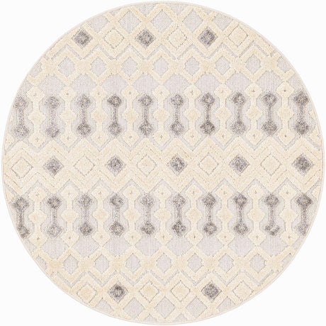 Sandy Beige 4' 1 x 4' 1 Arlo Round Area Rug 100% Polypropylene With Cotton Backing Easy Clean Indoor Living Room Bedroom Dining Office Carpet for Sale at Rug Engine