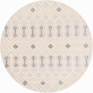 Sandy Beige 6' 1 x 6' 1 Arlo Round Area Rug 100% Polypropylene With Cotton Backing Easy Clean Indoor Living Room Bedroom Dining Office Carpet for Sale at Rug Engine