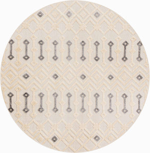 Sandy Beige 7' 10 x 7' 10 Arlo Round Area Rug 100% Polypropylene With Cotton Backing Easy Clean Indoor Living Room Bedroom Dining Office Carpet for Sale at Rug Engine