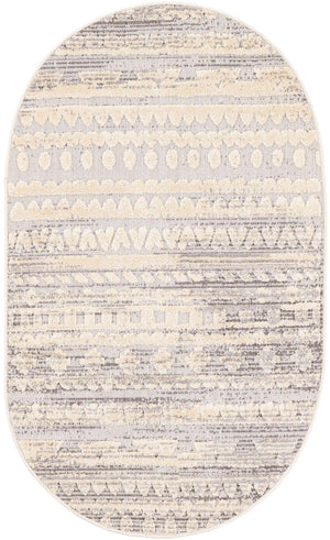Sandy Beige 3' 3 x 5' 3 Arlo Oval Area Rug 100% Polypropylene With Cotton Backing Easy Clean Indoor Living Room Bedroom Dining Office Carpet for Sale at Rug Engine