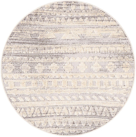 Sandy Beige 4' 1 x 4' 1 Arlo Round Area Rug 100% Polypropylene With Cotton Backing Easy Clean Indoor Living Room Bedroom Dining Office Carpet for Sale at Rug Engine