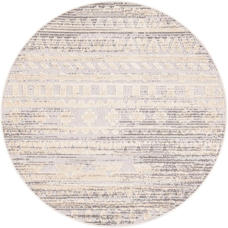Sandy Beige 6' 1 x 6' 1 Arlo Round Area Rug 100% Polypropylene With Cotton Backing Easy Clean Indoor Living Room Bedroom Dining Office Carpet for Sale at Rug Engine