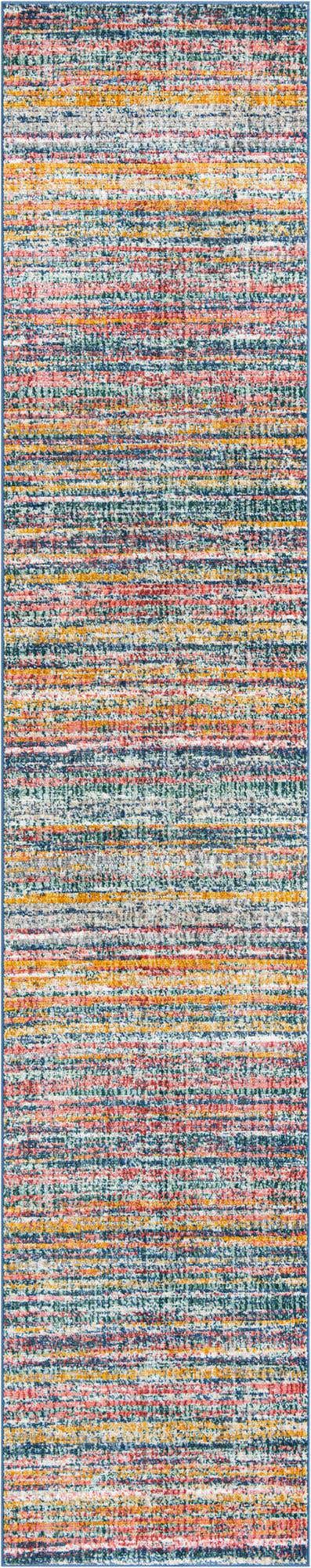 Multicolor 2' 7 x 13' 1 Gemstone Runner Area Rug Polypropylene Contemporary Carpet Easy Clean Stain Resistant for Home Design Decorating for Sale at Rug Engine