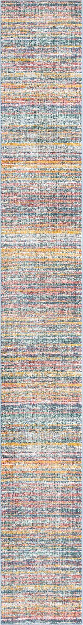 Multicolor 2' 7 x 19' 8 Gemstone Runner Area Rug Polypropylene Contemporary Carpet Easy Clean Stain Resistant for Home Design Decorating for Sale at Rug Engine