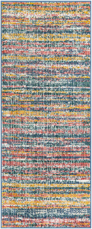 Multicolor 2' 2 x 5' 1 Gemstone Runner Area Rug Polypropylene Contemporary Carpet Easy Clean Stain Resistant for Home Design Decorating for Sale at Rug Engine