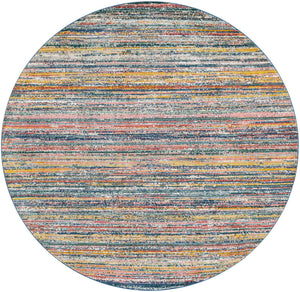 Multicolor 7' 10 x 7' 10 Gemstone Round Area Rug Polypropylene Contemporary Carpet Easy Clean Stain Resistant for Home Design Decorating for Sale at Rug Engine