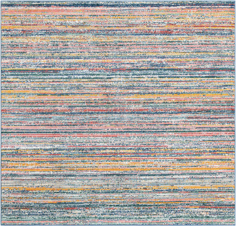 Multicolor 7' 10 x 7' 10 Gemstone Square Area Rug Polypropylene Contemporary Carpet Easy Clean Stain Resistant for Home Design Decorating for Sale at Rug Engine
