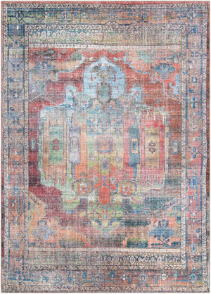 Washable Multicolor 7' 10 x 11' Maahru Rectangle Area Rug Easy to Clean Stain Resistant & Durable Polyester Chenille Carpet for Living, Dining, Bedrooms, Kitchen for Sale at Rug Engine