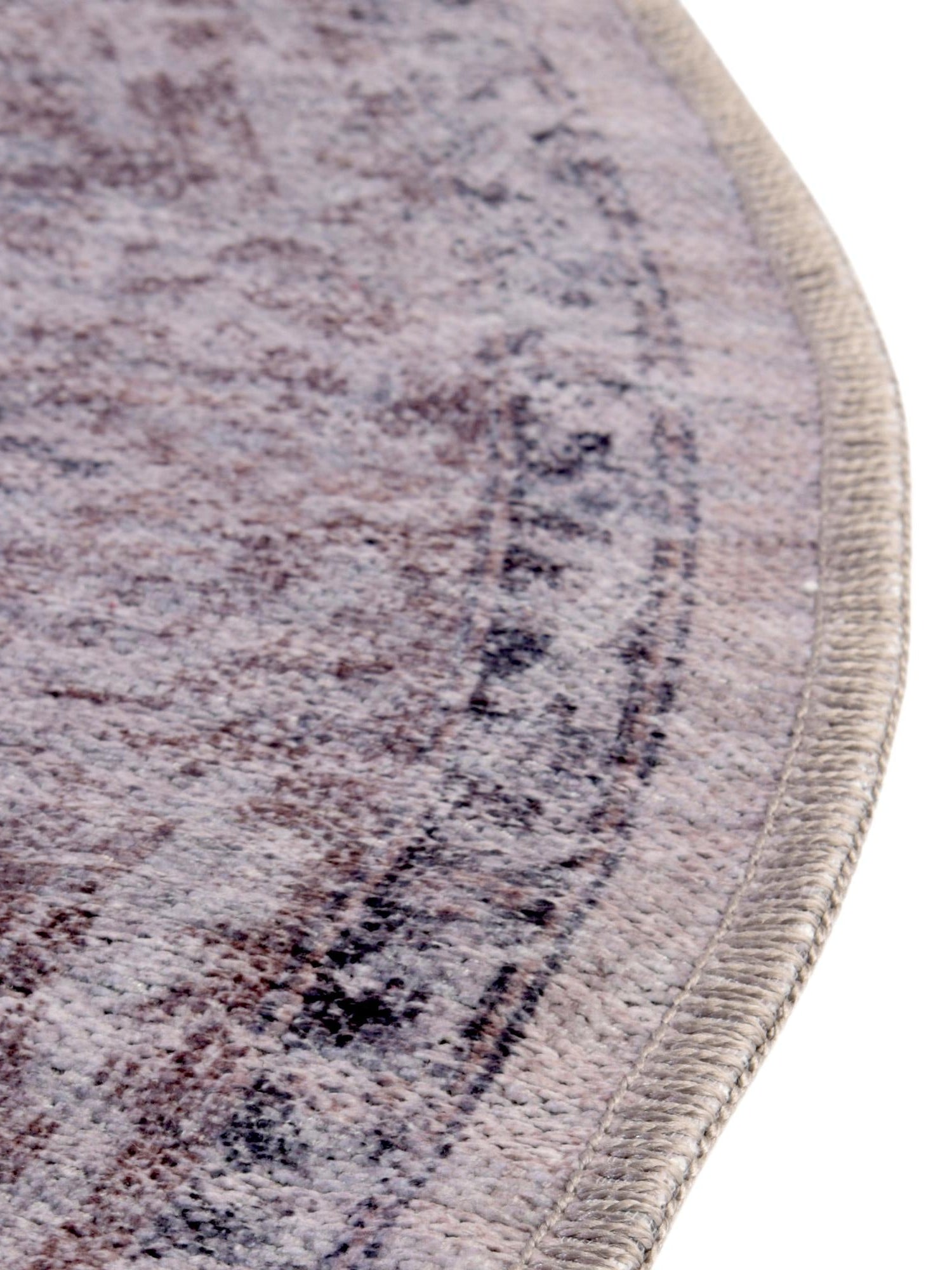 Washable Ivory and Gray 5' 11 x 9' Mangata Oval Area Rug Easy to Clean Stain Resistant & Durable Chenille Traditional Vintage Distressed Carpet for Sale at Rug Engine
