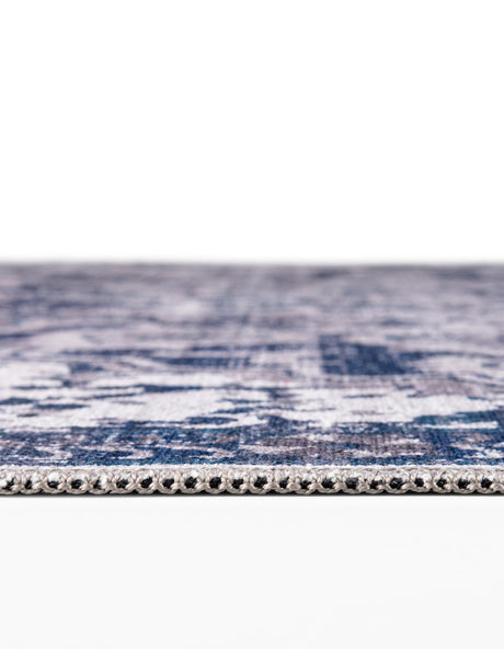 Washable Gray Blue 3' 3 x 3' 3 Renaissance Round Area Rug Easy to Clean Stain Resistant & Durable Colorful Distressed Vintage Carpet for Sale at Rug Engine