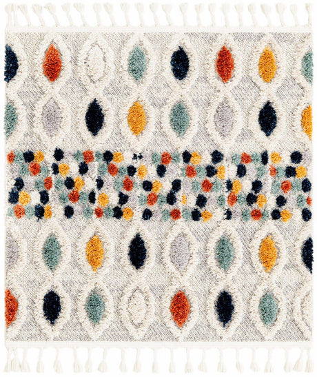 Multicolor 3' 3 x 3' 3 Cherokee Square Area Rug 100% Polypropylene With Cotton Backing Modern Geometric Carpet for Home Decor Interior Design Rooms for Sale at Rug Engine