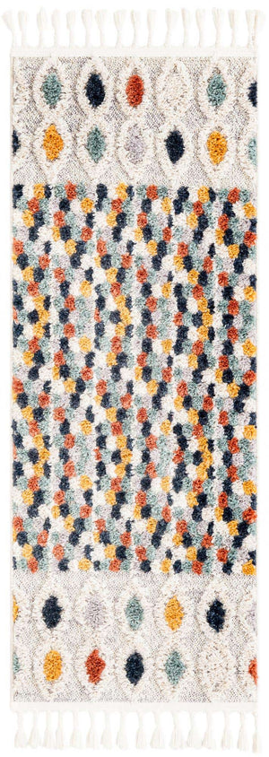 Multicolor 2' x 5' 1 Cherokee Runner Area Rug 100% Polypropylene With Cotton Backing Modern Geometric Carpet for Home Decor Interior Design Rooms for Sale at Rug Engine