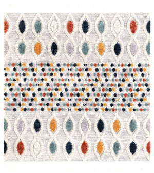 Multicolor 5' 3 x 5' 3 Cherokee Square Area Rug 100% Polypropylene With Cotton Backing Modern Geometric Carpet for Home Decor Interior Design Rooms for Sale at Rug Engine