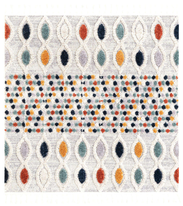 Multicolor 5' 3 x 5' 3 Cherokee Square Area Rug 100% Polypropylene With Cotton Backing Modern Geometric Carpet for Home Decor Interior Design Rooms for Sale at Rug Engine