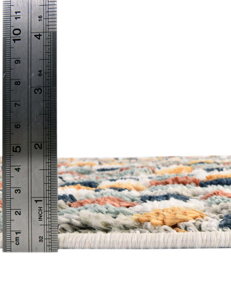 Multicolor 7' 10 x 10' Cherokee Oval Area Rug 100% Polypropylene With Cotton Backing Modern Geometric Carpet for Home Decor Interior Design Rooms for Sale at Rug Engine