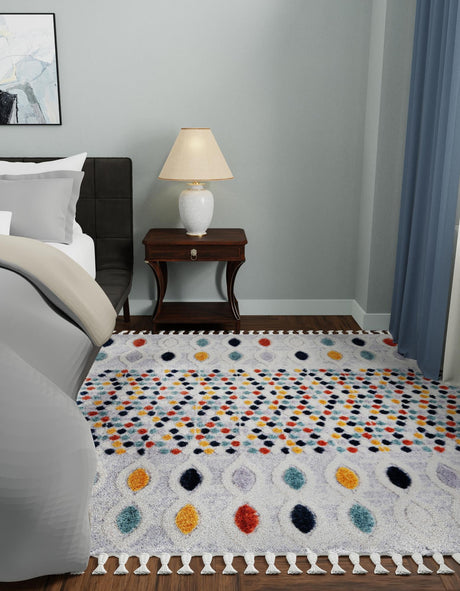 Multicolor 7' 10 x 7' 10 Cherokee Square Area Rug 100% Polypropylene With Cotton Backing Modern Geometric Carpet for Home Decor Interior Design Rooms for Sale at Rug Engine