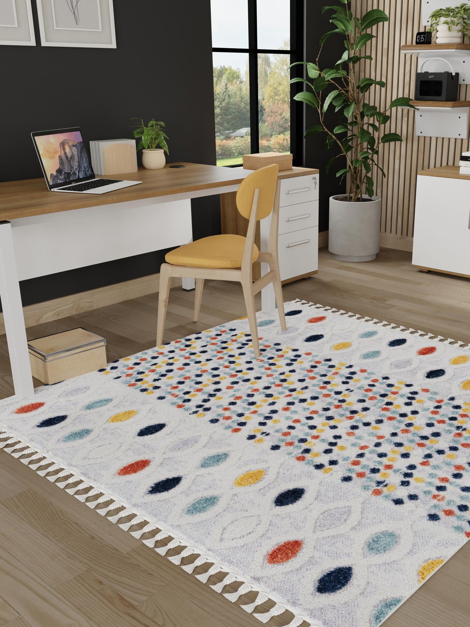 Multicolor 3' 3 x 3' 3 Cherokee Square Area Rug 100% Polypropylene With Cotton Backing Modern Geometric Carpet for Home Decor Interior Design Rooms for Sale at Rug Engine