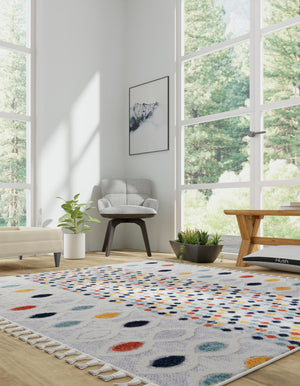 Multicolor 7' 10 x 7' 10 Cherokee Square Area Rug 100% Polypropylene With Cotton Backing Modern Geometric Carpet for Home Decor Interior Design Rooms for Sale at Rug Engine