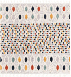 Multicolor 7' 10 x 7' 10 Cherokee Square Area Rug 100% Polypropylene With Cotton Backing Modern Geometric Carpet for Home Decor Interior Design Rooms for Sale at Rug Engine