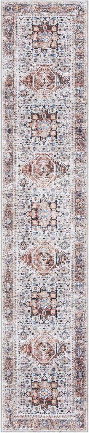 Washable Ivory Almond 2' 7 x 13' 1 Yara Runner Area Rug Easy to Clean Stain Resistant & Durable Polyester & Chenille Carpet for Sale at Rug Engine