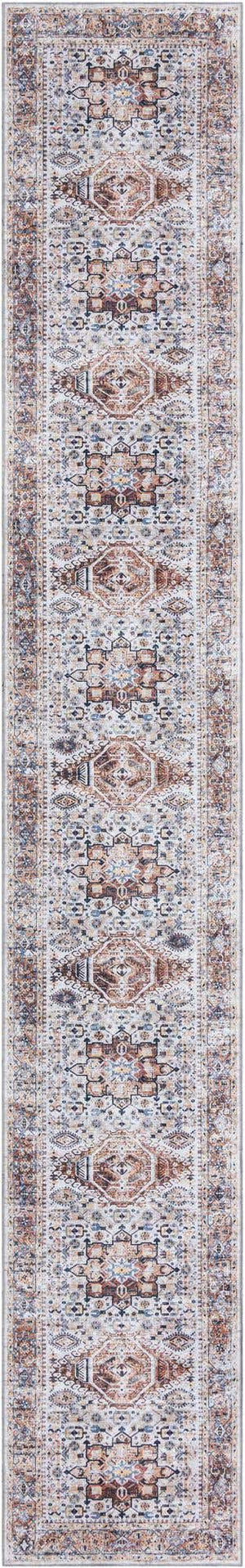 Washable Ivory Almond 2' 11 x 19' 8 Yara Runner Area Rug Easy to Clean Stain Resistant & Durable Polyester & Chenille Carpet for Sale at Rug Engine