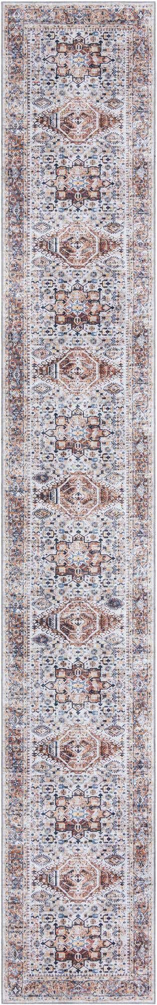 Washable Ivory Almond 2' 11 x 19' 8 Yara Runner Area Rug Easy to Clean Stain Resistant & Durable Polyester & Chenille Carpet for Sale at Rug Engine