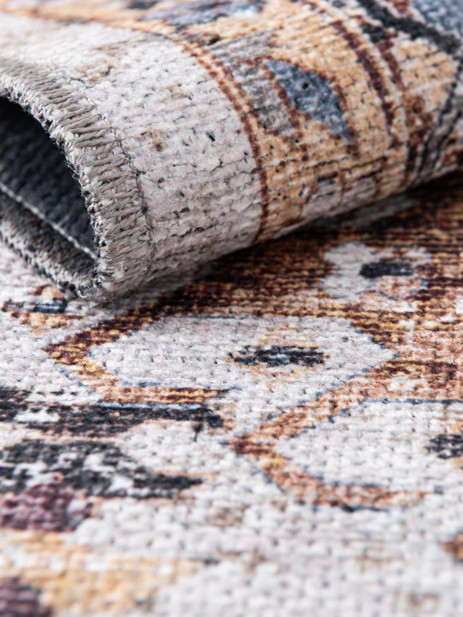 Washable Ivory Almond 5' 3 x 8' Yara Oval Area Rug Easy to Clean Stain Resistant & Durable