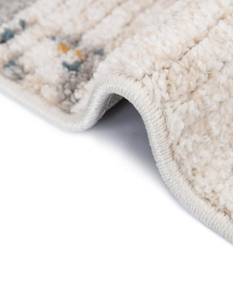 White Navy 6' 1 x 9' 2 Gemstone Rectangle Area Rug Polypropylene Contemporary Carpet Easy Clean Stain Resistant for Home Design Decorating for Sale at Rug Engine