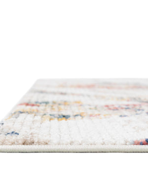 White Navy 2' 2 x 8' Gemstone Runner Area Rug Polypropylene Contemporary Carpet Easy Clean Stain Resistant for Home Design Decorating for Sale at Rug Engine